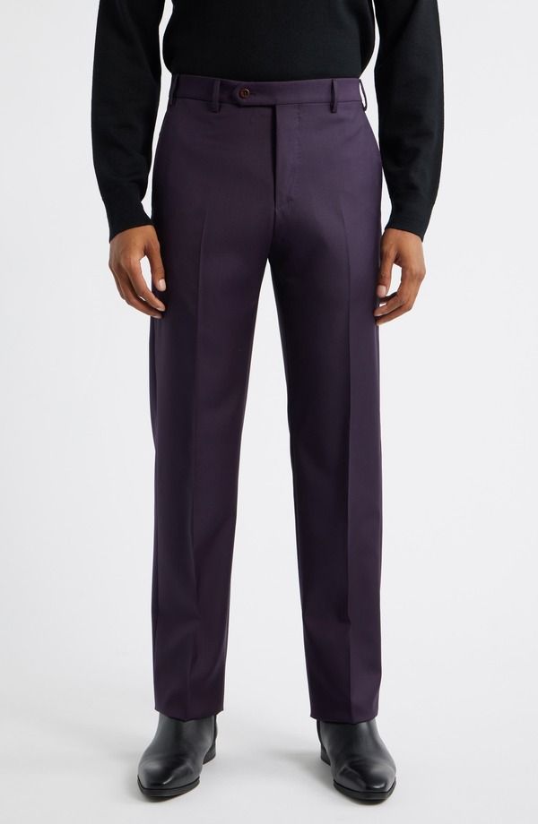 ザネッラ メンズ ボトムス カジュアルパンツ Zanella Devon Super 110serge Trousers Cabernet