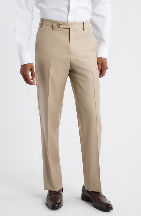 ザネッラ メンズ ボトムス カジュアルパンツ Zanella Devon Super 110serge Trousers Khaki カーキ