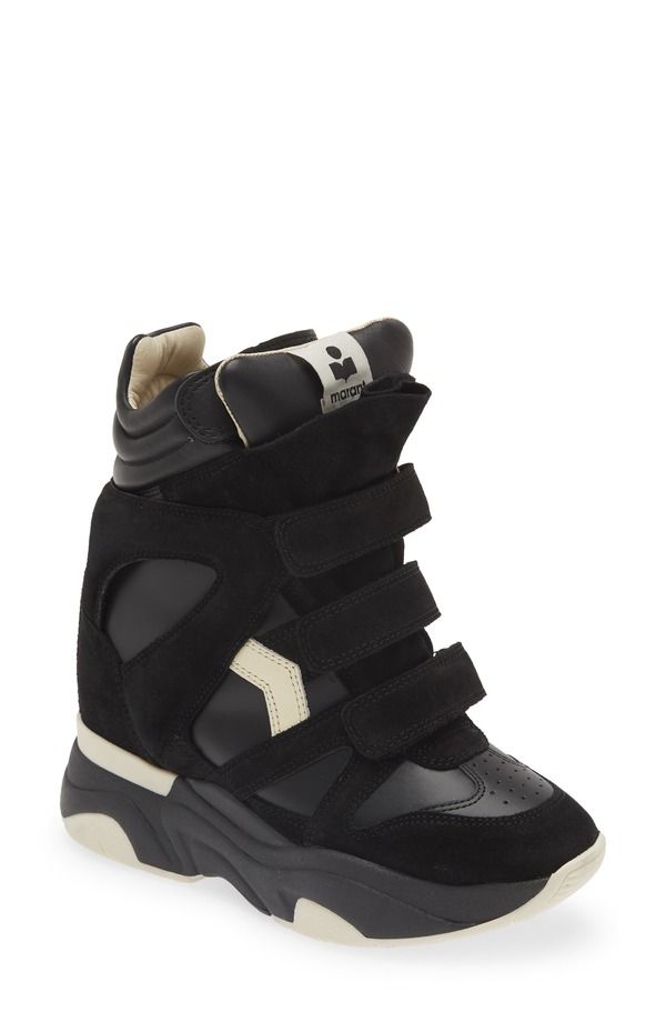 イザベル マラン レディース シューズ スニーカー Isabel Marant Balskee Hidden Wedge High Top Sneaker Black ブラック