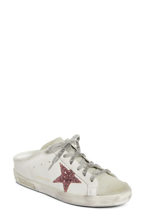 ゴールデングース レディース シューズ スニーカー Golden Goose SuperStar Sabot Mule Sneaker White Pink ホワイト