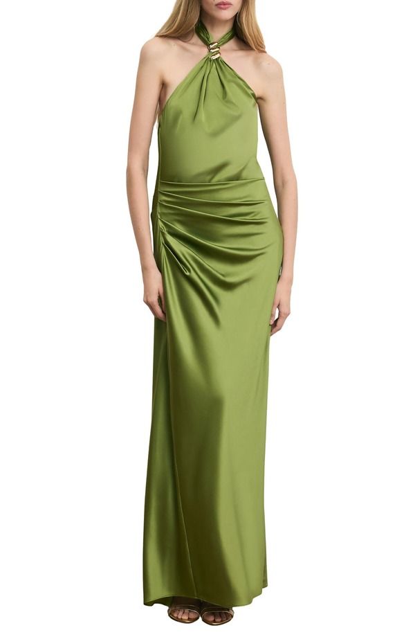 ヴェロニカ ベアード レディース トップス ワンピース シルク ホルター Veronica Beard Izaren Halter Neck Silk Blendress Cactus 123,400円