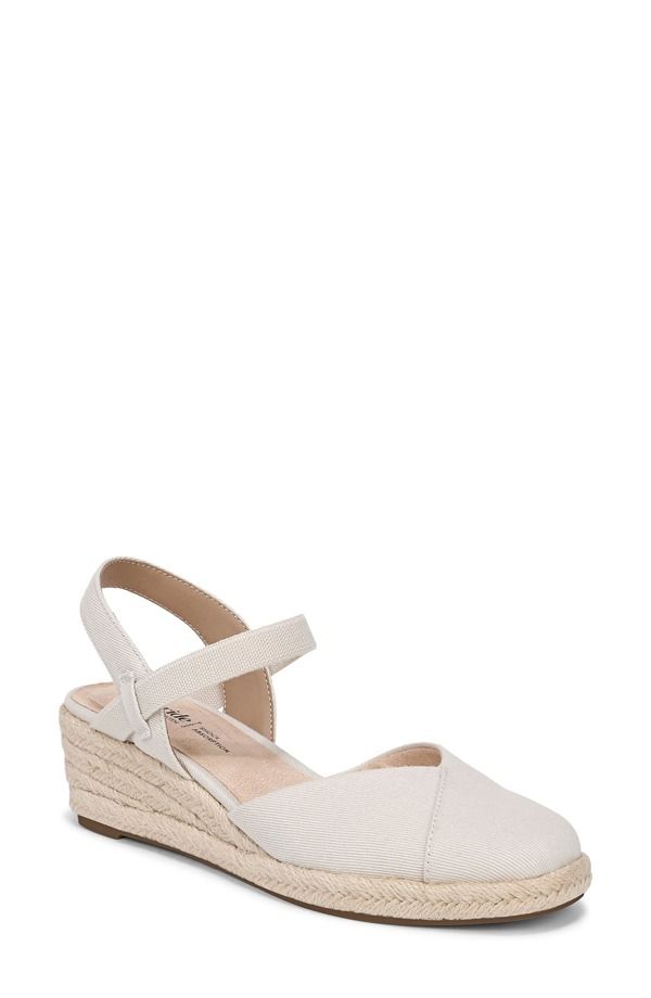 ライフストライド レディース シューズ サンダル プラットフォーム LifeStride Pilar Slingback Espadrille Platform Wedge Sandal Bone