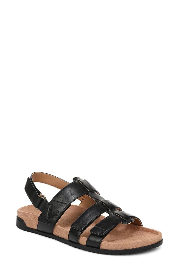 バイオニック レディース シューズ ヒール サンダル Vionic Eureka Fisherman Sandal Wide Width Available Black ブラック