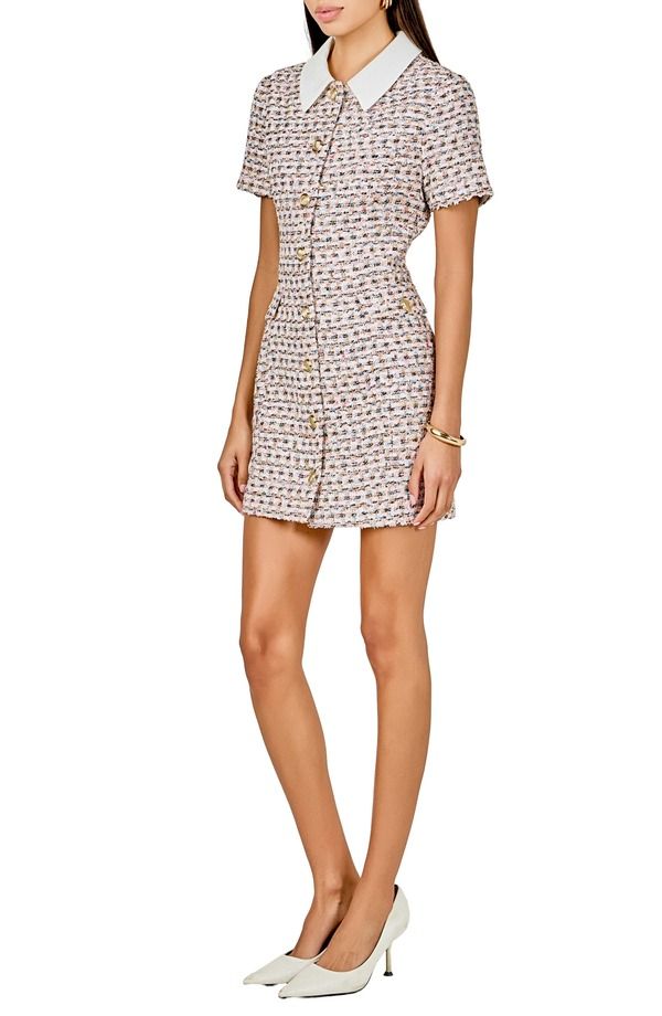 エンドレスローズ レディース トップス ワンピース ミニ ツイード Endless Rose Tweed Minidress Pink Multi ピンク