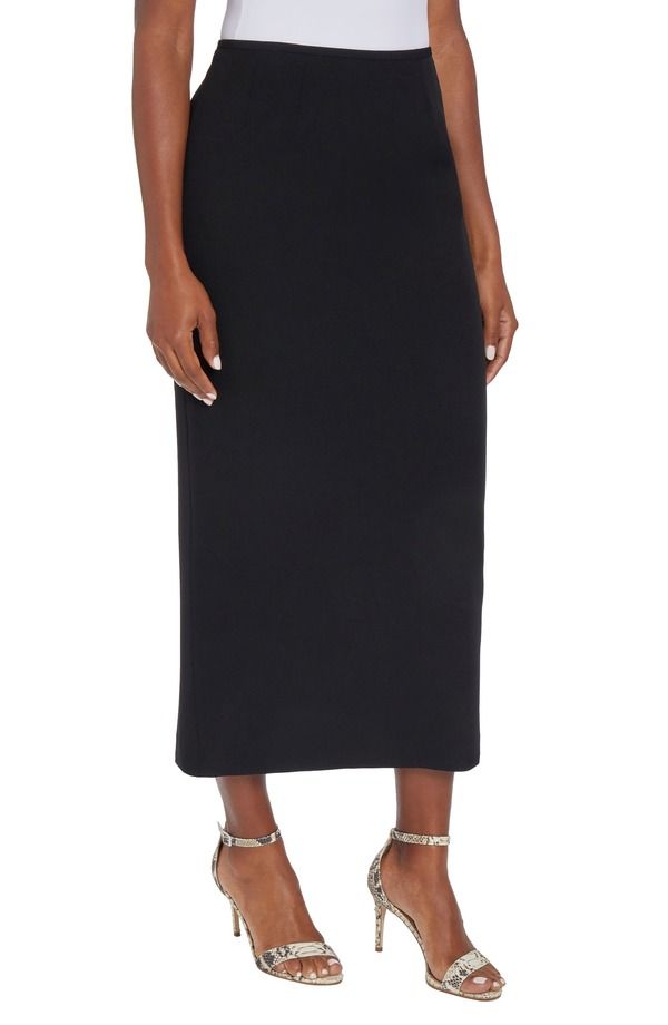 カスパール レディース ボトムスカート ミディ KASPER Stretch Midi Skirt Black ブラック