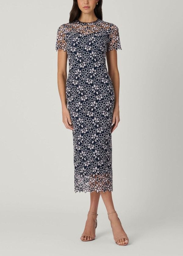 ショシャーナ レディース トップス ワンピース レース Shoshanna Kiriya Teresina Lace Dress NavyBlush ネイビー 74,690円