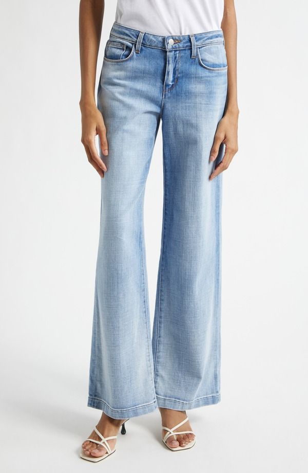 ラジャンス レディース ボトムス デニムパンツ ワイドレッグ ジーンズ LAGENCE Joanne Wide Leg Jeans Dry Ice