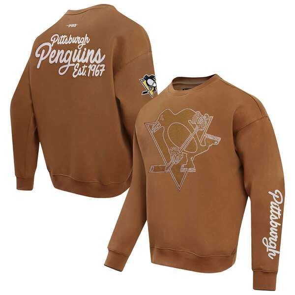 プロスタンダード メンズ アウター パーカー・スウェット シャツ Mens Pro Standard Brown Pittsburgh Penguins Painthe City Pullover S