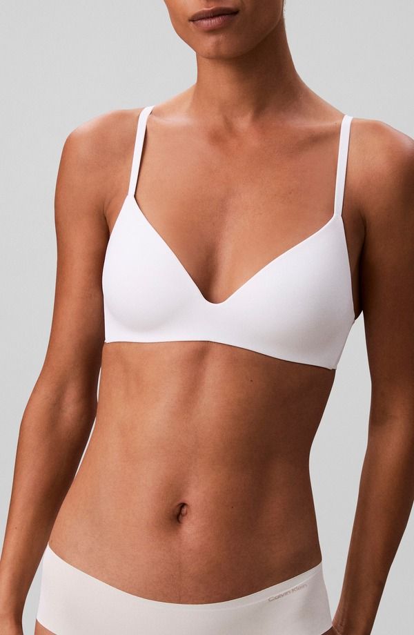 カルバンクライン レディース トップス Tシャツ Calvin Klein Wireless TShirt Bra White ホワイト