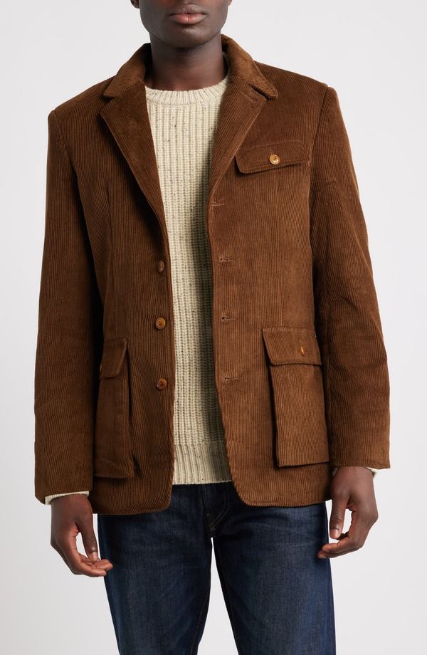 ショット ニューヨーク メンズ アウター ジャケット・ブルゾン コーデュロイ ブレザー Schott NYC Weekend Corduroy Blazer Brown ブラウン