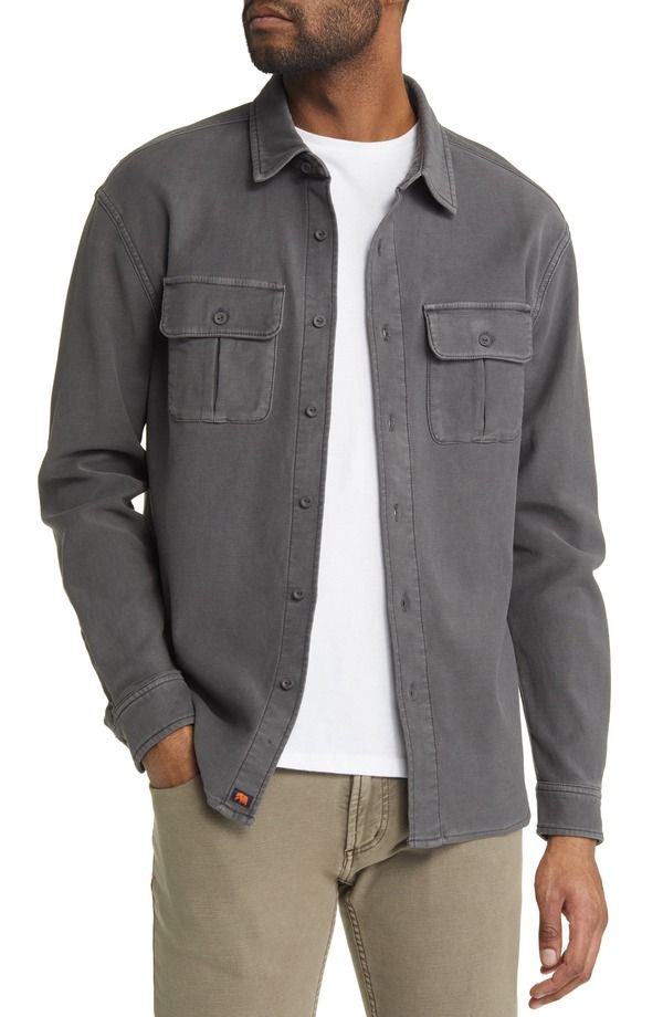 ノーマルブランド メンズ アウター ジャケット・ブルゾン パイル シャツ The Normal Brand Tailored Terry Shirt Jacket Steel