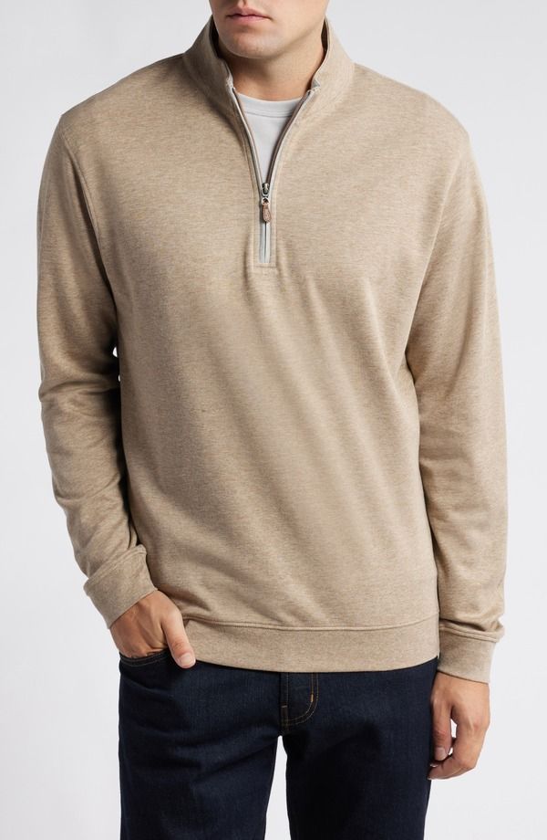ジョニー オー メンズ アウター パーカー・スウェット ハーフジップ johnnieO Sully Quarter Zipullover Cedar