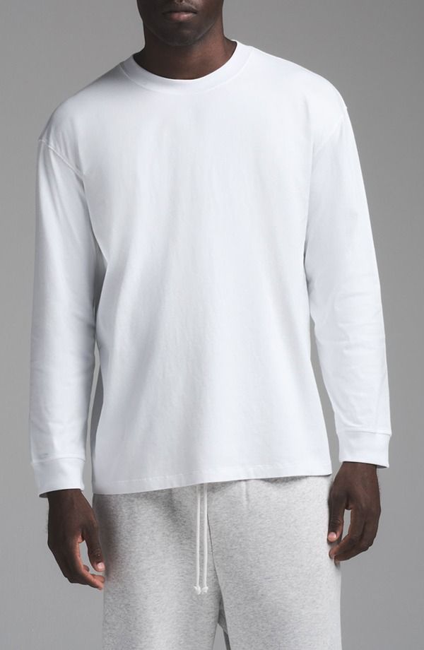 スキムズ メンズ トップス Tシャツ リラックスフィット SKIMS Relaxed Fit Long Sleeve TShirt Chalk チョーク 14,541円