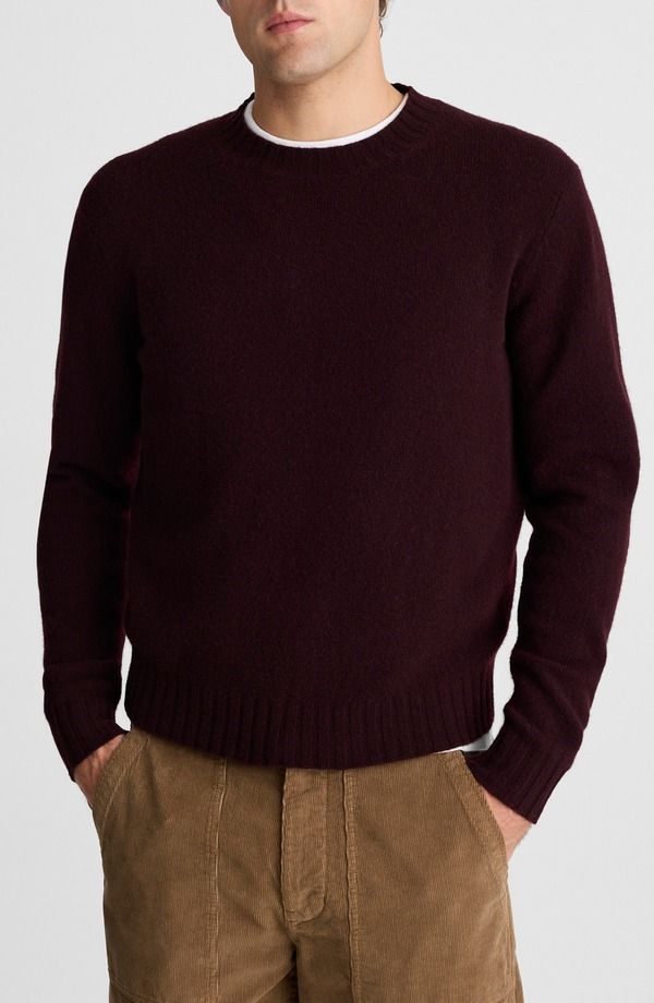 メイドウェル メンズ アウター パーカー・スウェット クルーネック ウール セーター Madewell Crewneck Heritage Merino Wool Sweater Deep Wine