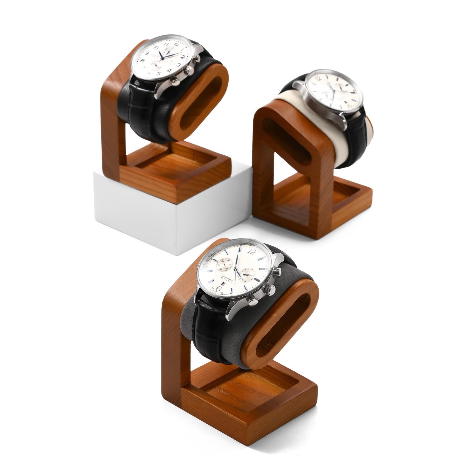 新品 Oirlv 時計スタンド 1本 腕時計 スタンド 木製 持ち運び ミニ