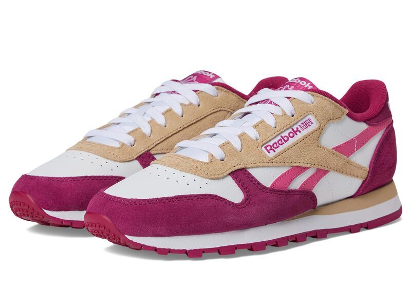 リーボック レディース シューズ スニーカー レザー Reebok Lifestyle Classic Leather WhiteTrue PinkVery Berry ホワイト