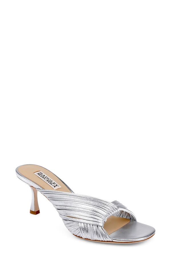 バッドグレイミッシカ レディース シューズ ヒール サンダル Badgley Mischka Collection Winta Slide Sandal Silver Metallic シルバー
