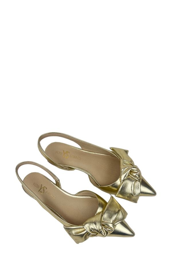 ヨシサムラ レディース シューズ パンプス Yosi Samra Violet Pointed Toe Slingback Flat Gold ゴールド