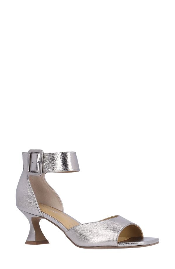 ジェイレニー レディース シューズ ヒール サンダル アンクル J Rene Genevrankle Strap Sandal Silver シルバー
