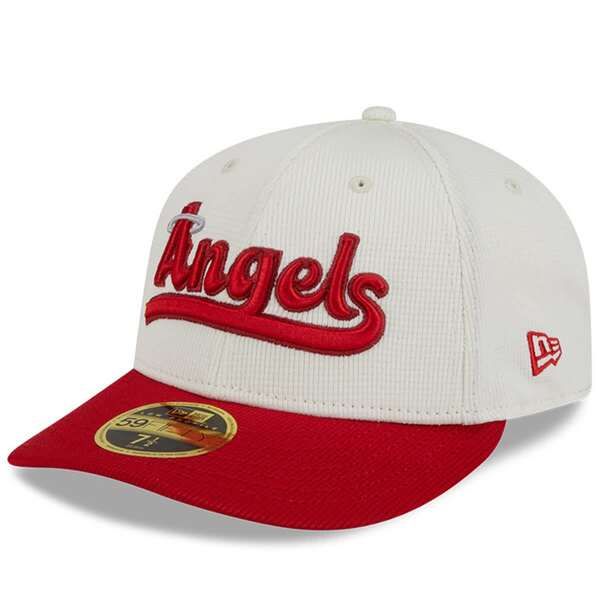 ニューエラ メンズ アクセサリー 帽子 Mens New Era CreamRed Los Angeles Angels City Connect Batting Practice Low Profi
