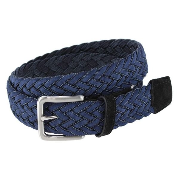 トラファルガー メンズ アクセサリー ベルトール スエード Trafalgar Big and Tall Apollo Italian Braided Suede Versatile Belt Nav