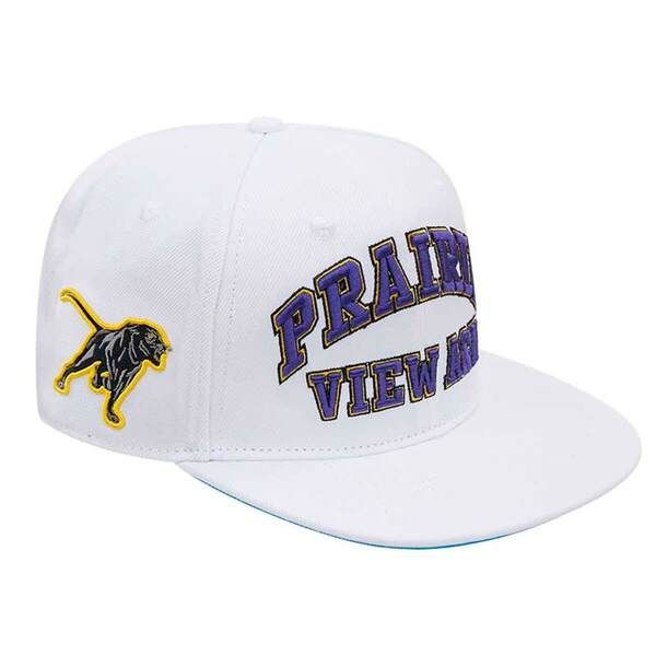 プロスタンダード メンズ アクセサリー 帽子 ウール Mens Pro Standard White Prairie View AM Panthers Evergreen Wool Snapback