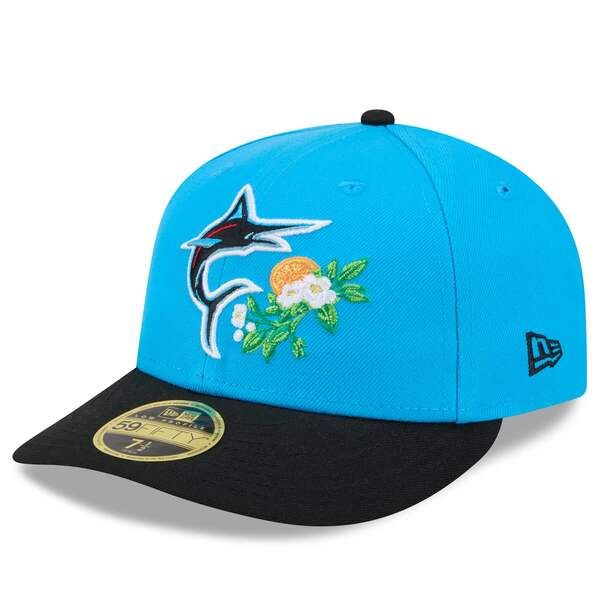 ニューエラ メンズ アクセサリー 帽子 Mens New Era BlueBlack Miami Marlins 2026 Spring Training Low Profile 59FIFTY Fi