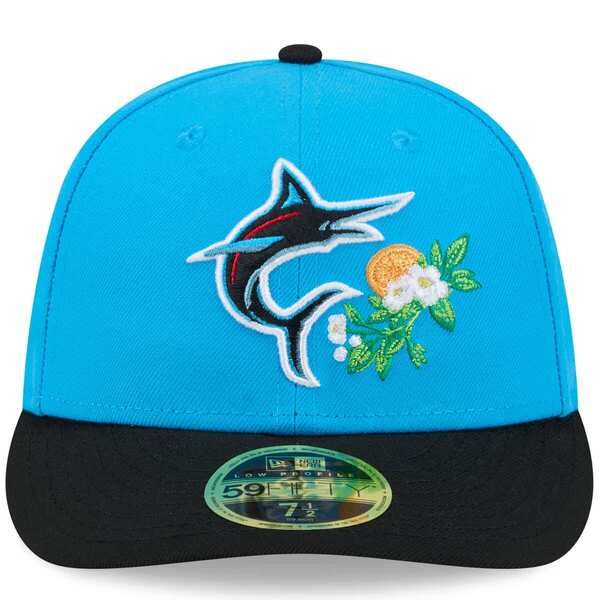 ニューエラ メンズ アクセサリー 帽子 Mens New Era BlueBlack Miami Marlins 2026 Spring Training Low Profile 59FIFTY Fi