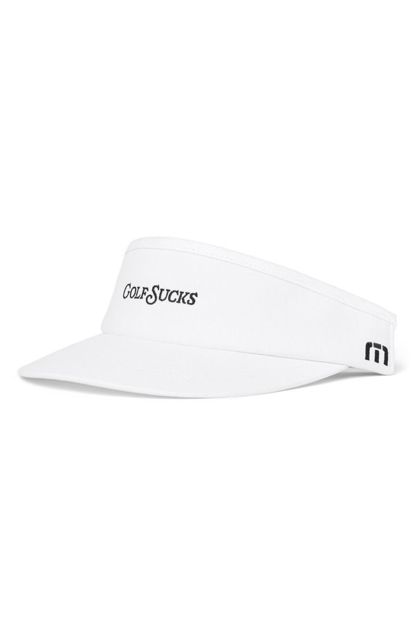 トラビスマヒュー メンズ アクセサリー 帽子 TravisMathew Golf Sucks Adjustable Visor White ホワイト