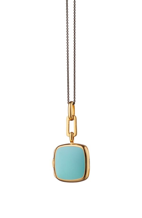 モニカリッチコサン レディース アクセサリー ネックレス・チョーカー レース Monica Rich Kosann Enamel Cushion Locket Necklace Gold Turquo 112,900円