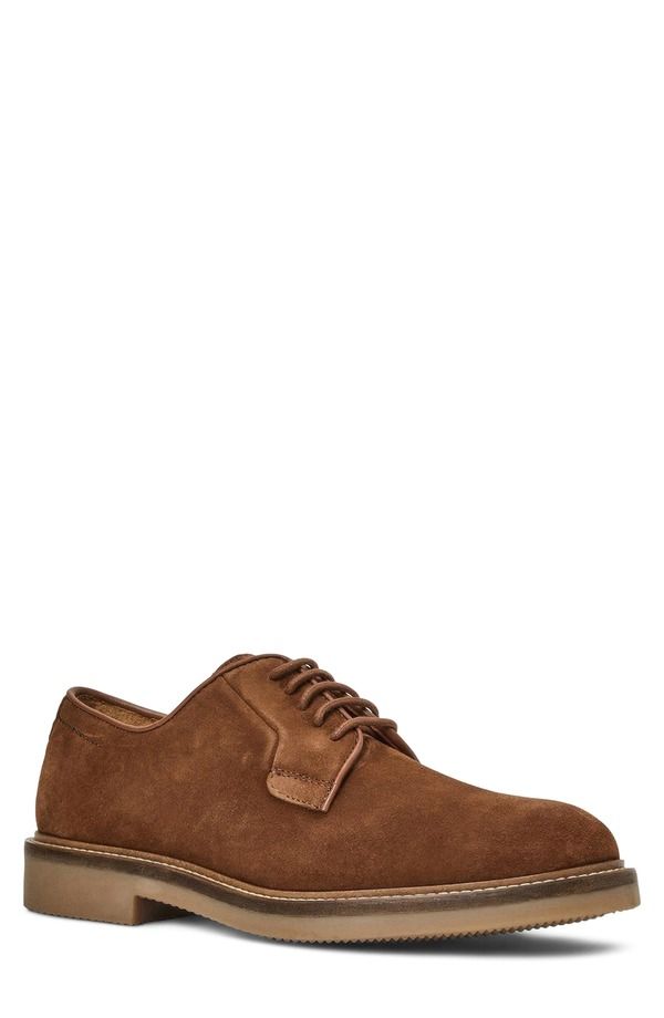 アクアタリア メンズ シューズ ダービー Aquatalia Placido Plain Toe Derby Cognac Suede