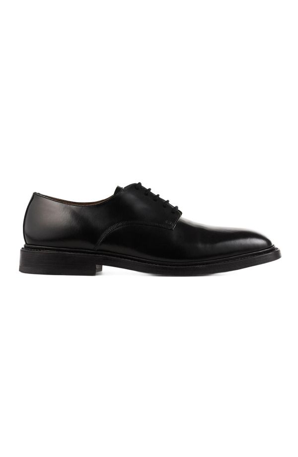 サンドロ メンズ シューズ レザー SANDRO Glazed leather derbies Black ブラック