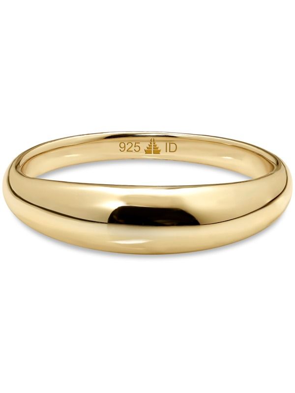 デヴァタ レディース アクセサリー 指輪 DEVATA Dome Ring Plated Sterling Yellow Gold イエロー