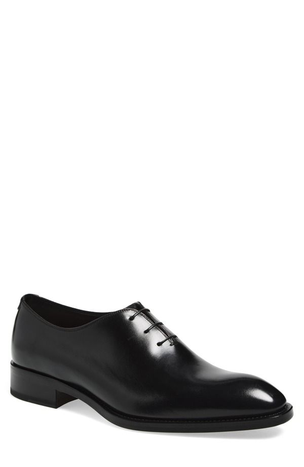 トム・フォード メンズ シューズ オックスフォード TOM FORD Burnished Wholecut Oxford Black ブラック