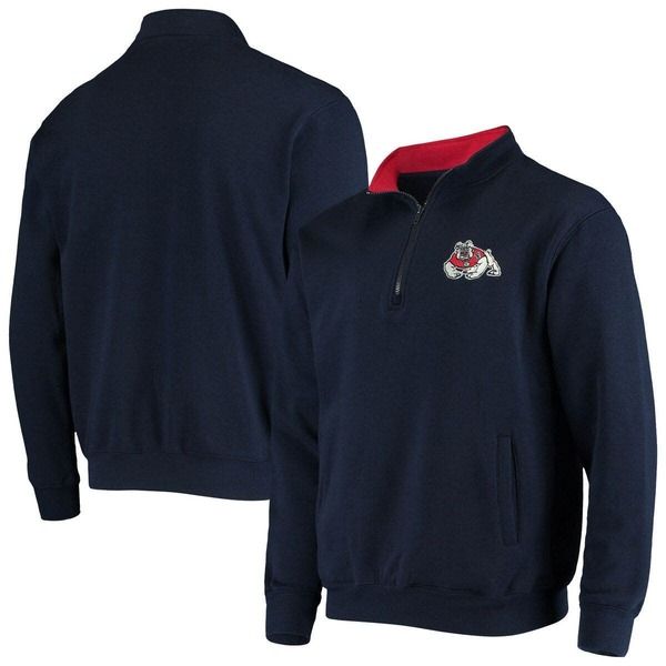 コロシアム メンズ アウター パーカー・スウェット ロゴ ジャケット Mens Colosseum Navy Fresno State Bulldogs Tortugas Logo QuarterZi