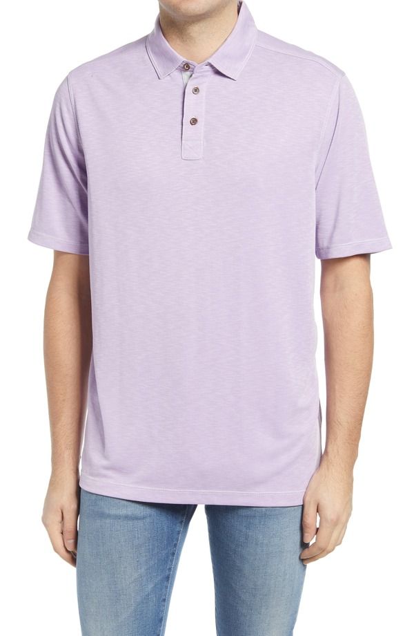 ジョンストンアンドマーフィー メンズ トップス ポロシャツ ヴィンテージャージー Johnston Murphy Vintage Slub Jersey Polo Lavender ラベンダー