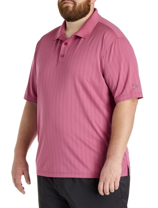 リーボック メンズ トップス ポロシャツ トール Reebok Big Tall Golf Speedwick Stripe Polo Shirt Studio Pink ピンク
