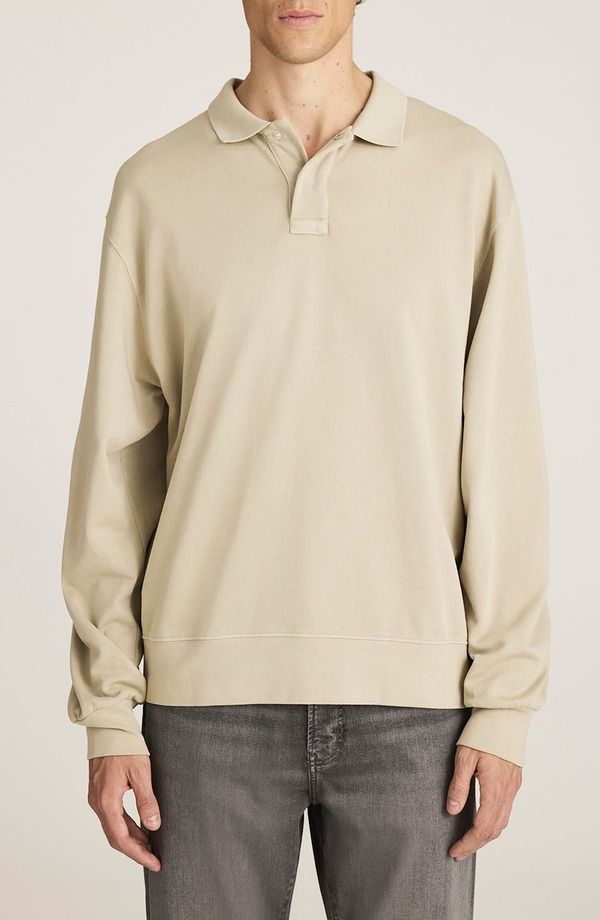 マーヴィ ジーンズ メンズ アウター パーカー・スウェット ポロシャツ コットン Mavi Jeans Abbey Stone Cotton Polo Sweatshirt Abbey Stone ス