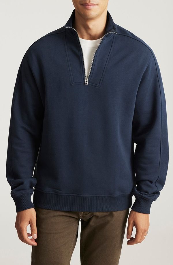 マーヴィ ジーンズ メンズ アウター パーカー・スウェット ハーフジップ シャツ Mavi Jeans Half Zip Sweatshirtotal Eclipse