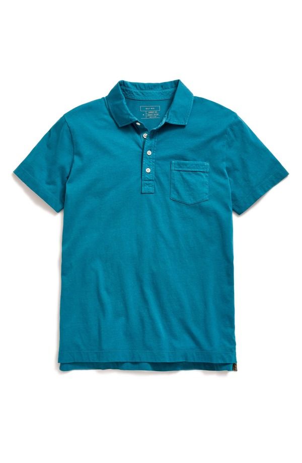 ビリーレイド メンズ トップス ポロシャツ コットン Billy Reid Pensacola Organicotton Polo Lake Blue ブルー