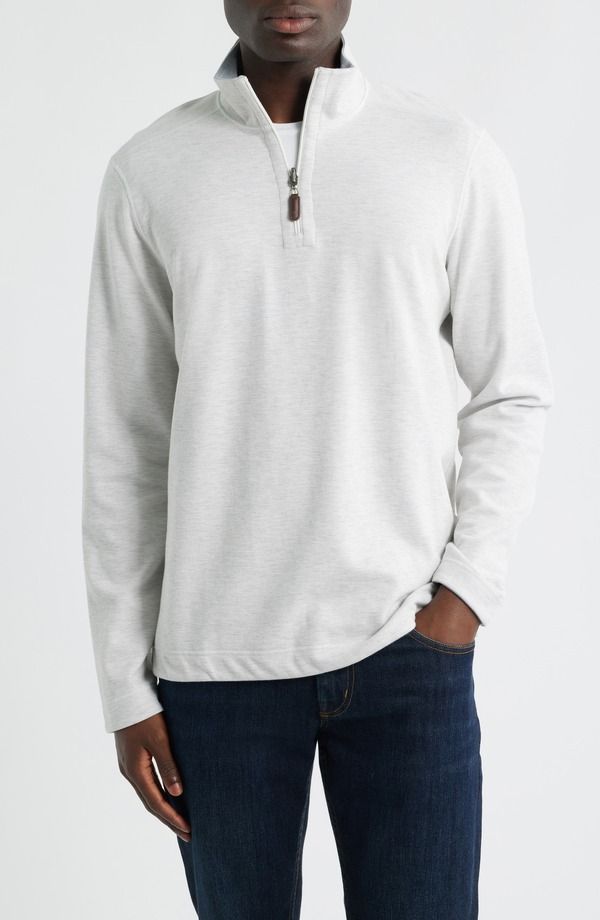 ジョンストンアンドマーフィー メンズ アウター パーカー・スウェット ハーフジップ コットン Johnston Murphy Icon Reversible Cotton Blend Quarter