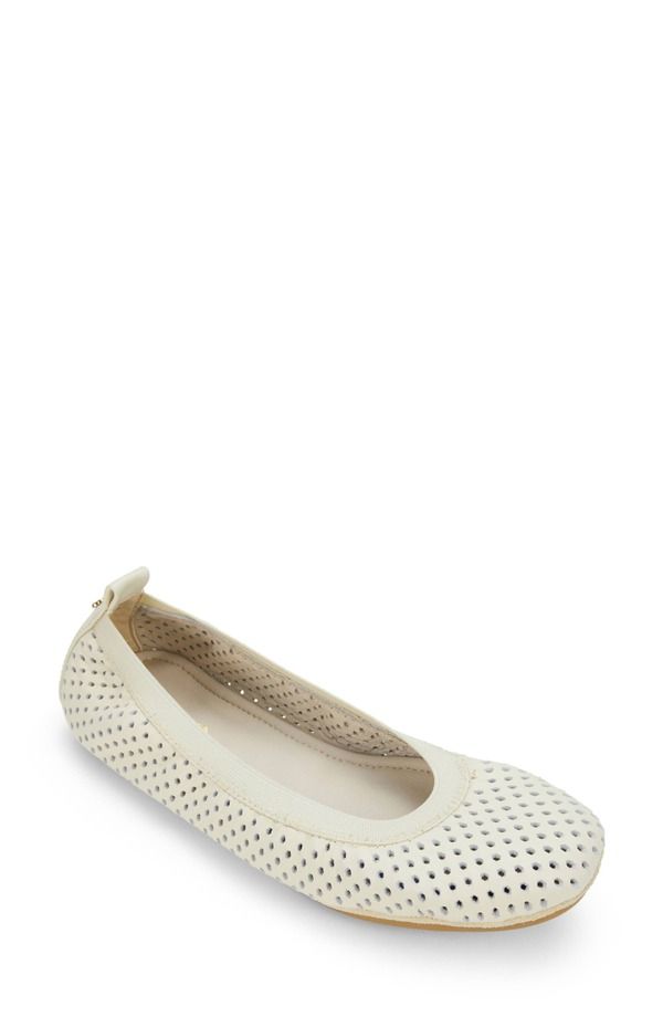 ヨシサムラ レディース シューズ パンプス Yosi Samra Samantha Foldable Ballet Flat White ホワイト