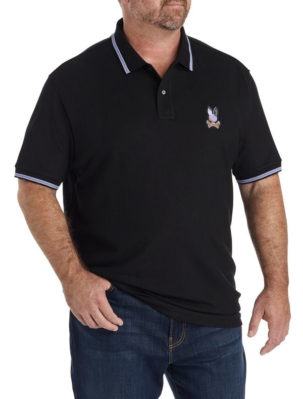 サイコバニー メンズ トップス ポロシャツ トール Psycho Bunny Big Tall Dante Polo Shirt Black ブラック