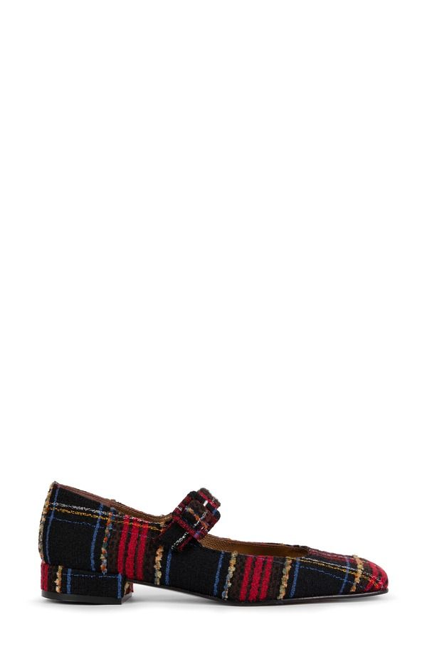 ペネロペシルバーズ レディース シューズ パンプス Penelope Chilvers Plaid Mary Jane Black Red ブラック