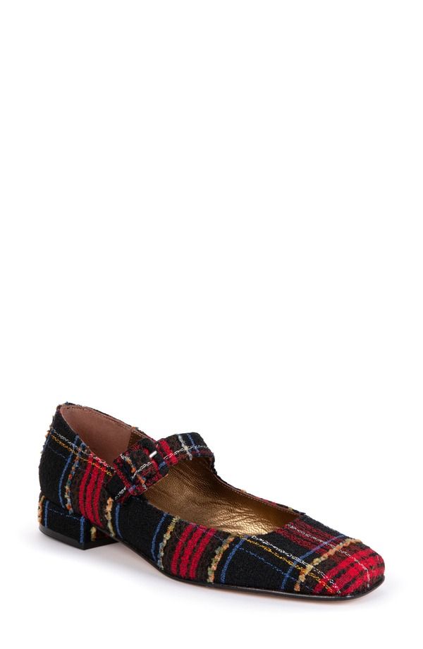 ペネロペシルバーズ レディース シューズ パンプス Penelope Chilvers Plaid Mary Jane Black Red ブラック