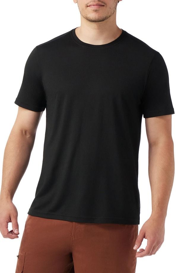スマートウール メンズ トップス Tシャツ Smartwool Active Performance Wool Blend TShirt Black ブラック