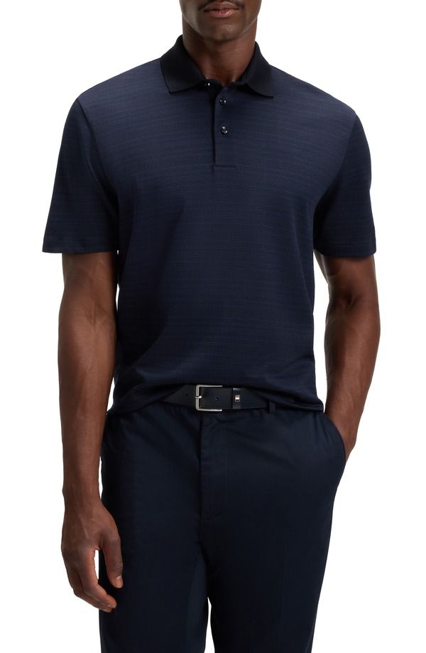ボス メンズ トップス ポロシャツ BOSS HParris Polo Dark Blue ブルー