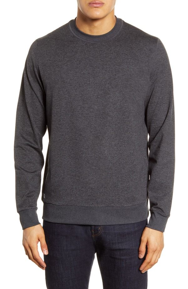 ビュオーリ メンズ アウター パーカー・スウェット Vuori Ponto Performance Crew Pullover Charcoal Heather チャコール
