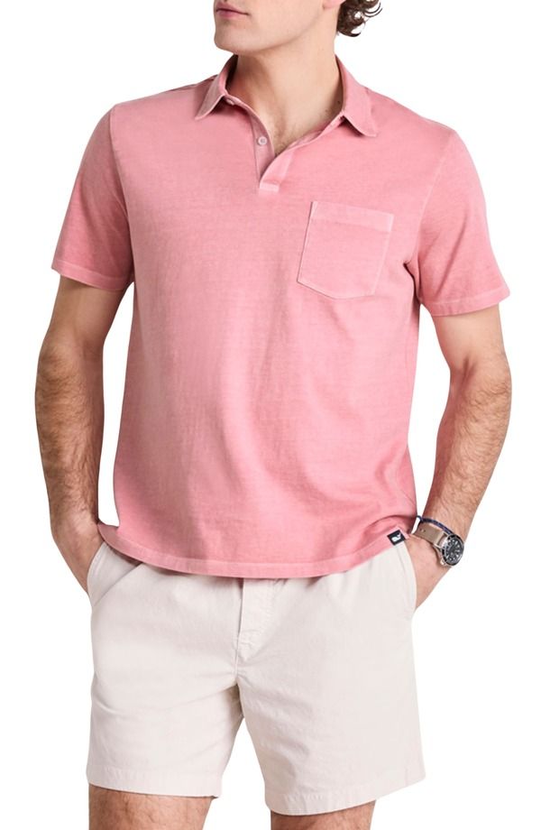 ヴァインヤードヴァインズ メンズ トップス ポロシャツ コットン vineyard vinesurf Pima Cotton Polo Jetty Washed Red レッド