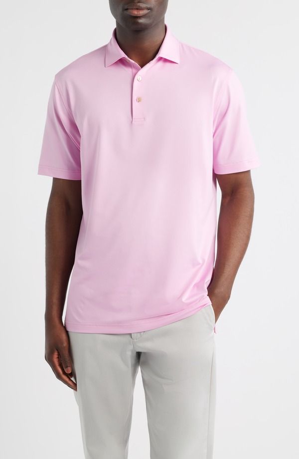 ピーター・ミラー メンズ トップス ポロシャツ Peter Millar Solid Performance Polo Pink Parfait ピンク